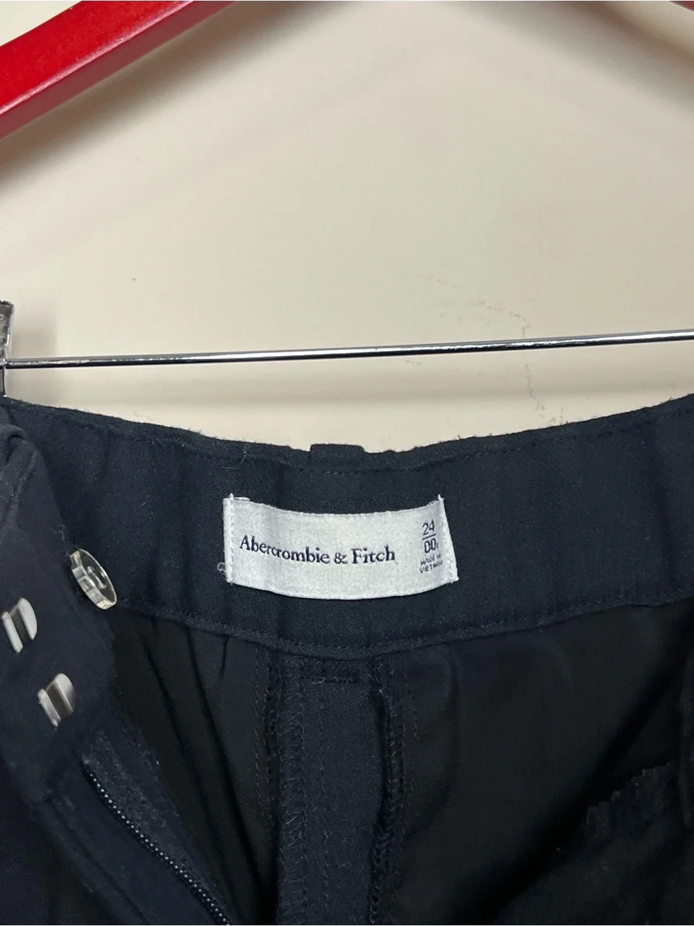 Abercrombie & Fitch Black Sloan Tailored Wide-Leg Pants Size 24/00R